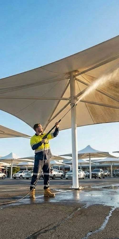 Shade Sail Cleaning
