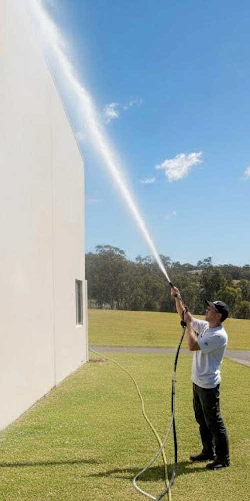 Softwashing Walls